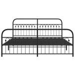 Casa si Gradina - Mobilier - Paturi si accesorii - Paturi - Cadru pat metalic cu tablii de cap/picioare, negru, 183x213 cm - Infinity.ro