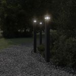 Casa si Gradina - Corpuri si surse de iluminat - Iluminat exterior - Felinare - Lampa exterioara de podea cu priza, negru, 110 cm, aluminiu - Infinity.ro