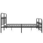 Casa si Gradina - Mobilier - Paturi si accesorii - Paturi - Cadru pat metalic cu tablii de cap/picioare, negru, 183x213 cm - Infinity.ro