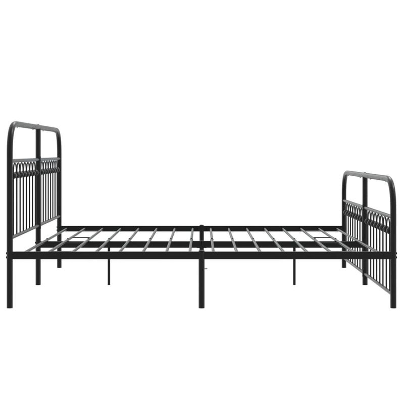 Casa si Gradina - Mobilier - Paturi si accesorii - Paturi - Cadru pat metalic cu tablii de cap/picioare, negru, 183x213 cm - Infinity.ro