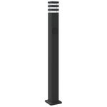 Casa si Gradina - Corpuri si surse de iluminat - Iluminat exterior - Felinare - Lampa exterioara de podea cu priza, negru, 110 cm, aluminiu - Infinity.ro