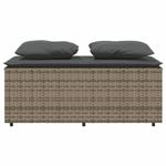 Casa si Gradina - Gradina si terasa - Mobilier exterior - Seturi mobila gradina - Set mobilier de gradina cu perne, 3 piese, gri, poliratan - Infinity.ro