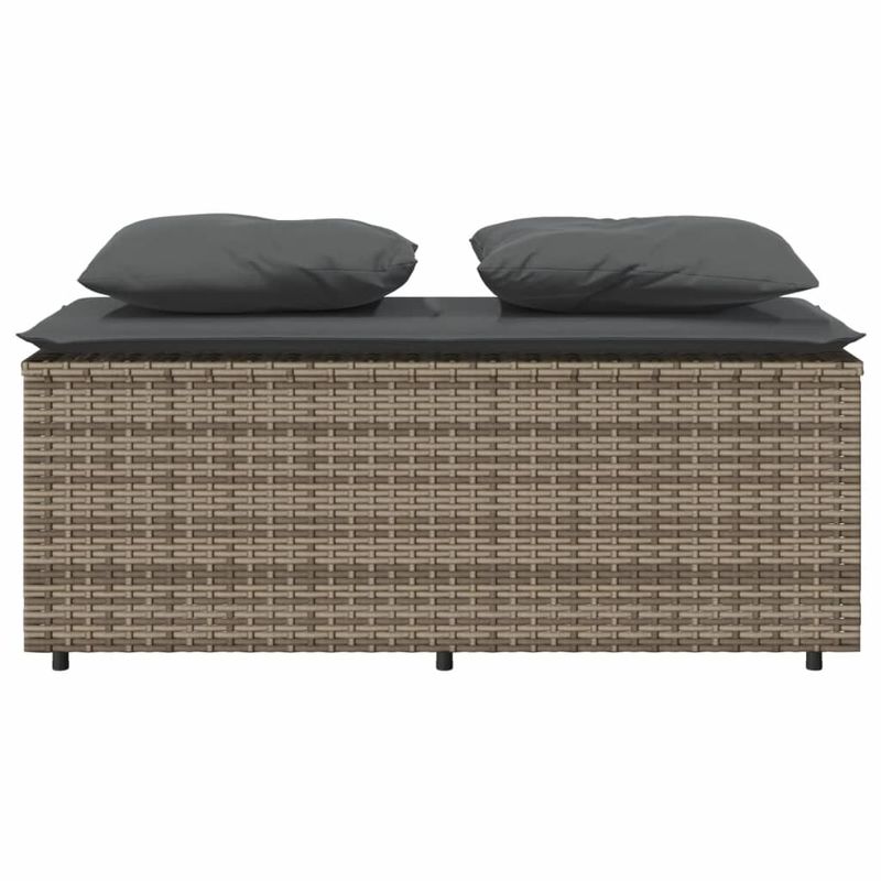 Casa si Gradina - Gradina si terasa - Mobilier exterior - Seturi mobila gradina - Set mobilier de gradina cu perne, 3 piese, gri, poliratan - Infinity.ro