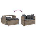 Casa si Gradina - Gradina si terasa - Mobilier exterior - Seturi mobila gradina - Set mobilier de gradina cu perne, 3 piese, gri, poliratan - Infinity.ro