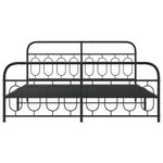 Casa si Gradina - Mobilier - Paturi si accesorii - Paturi - Cadru pat metalic cu tablii de cap/picioare, negru, 183x213 cm - Infinity.ro