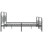 Casa si Gradina - Mobilier - Paturi si accesorii - Paturi - Cadru pat metalic cu tablii de cap/picioare, negru, 183x213 cm - Infinity.ro