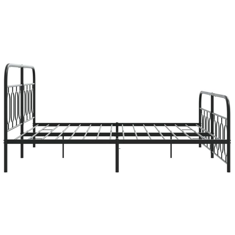 Casa si Gradina - Mobilier - Paturi si accesorii - Paturi - Cadru pat metalic cu tablii de cap/picioare, negru, 183x213 cm - Infinity.ro