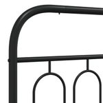 Casa si Gradina - Mobilier - Paturi si accesorii - Paturi - Cadru pat metalic cu tablii de cap/picioare, negru, 183x213 cm - Infinity.ro