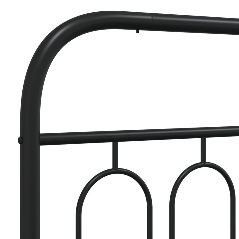 Casa si Gradina - Mobilier - Paturi si accesorii - Paturi - Cadru pat metalic cu tablii de cap/picioare, negru, 183x213 cm - Infinity.ro