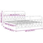 Casa si Gradina - Mobilier - Paturi si accesorii - Paturi - Cadru pat metalic cu tablii de cap/picioare, negru, 183x213 cm - Infinity.ro