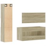 Casa si Gradina - Mobilier - Seturi de mobilier - Seturi baie - Set mobilier de baie, 3 piese, stejar sonoma, lemn prelucrat - Infinity.ro