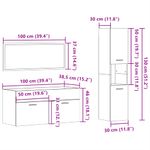 Casa si Gradina - Mobilier - Seturi de mobilier - Seturi baie - Set mobilier de baie, 3 piese, stejar sonoma, lemn prelucrat - Infinity.ro