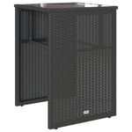 Casa si Gradina - Gradina si terasa - Mobilier exterior - Seturi mobila gradina - Set bistro cu perne, 3 piese, negru, poliratan - Infinity.ro