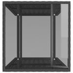 Casa si Gradina - Gradina si terasa - Mobilier exterior - Seturi mobila gradina - Set bistro cu perne, 3 piese, negru, poliratan - Infinity.ro