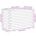 Casa si Gradina - Gradinarit si plante - Plante si ghivece - Ghivece si suporturi - Jardiniera de gradina, 70x40x49,5 cm, lemn masiv Douglas - Infinity.ro
