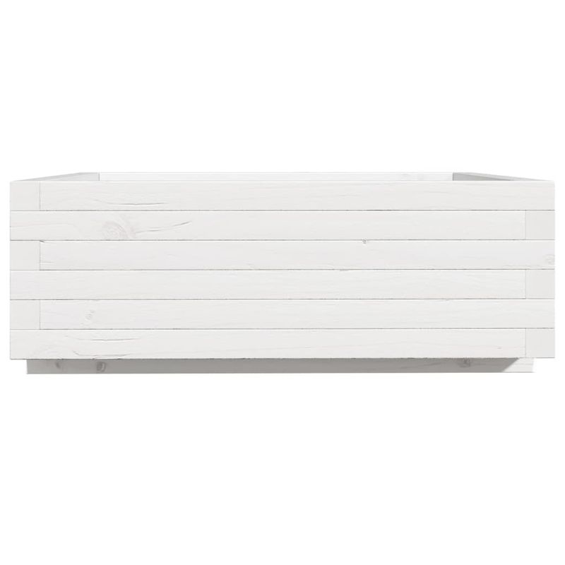 Casa si Gradina - Gradinarit si plante - Plante si ghivece - Ghivece si suporturi - Jardiniera de gradina, alb, 70x70x26,5 cm, lemn masiv de pin - Infinity.ro