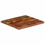 Casa si Gradina - Mobilier - Feronerie si accesorii mobila - Blat de masa patrata, 40x40x2,5 cm, lemn masiv reciclat (multicolor) - Infinity.ro