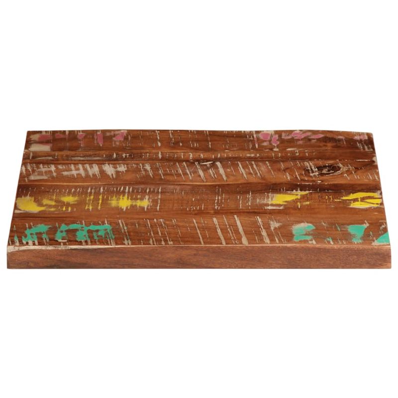 Casa si Gradina - Mobilier - Feronerie si accesorii mobila - Blat de masa patrata, 40x40x2,5 cm, lemn masiv reciclat (multicolor) - Infinity.ro