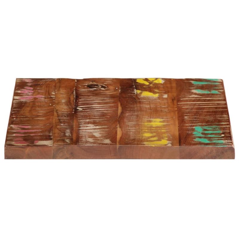 Casa si Gradina - Mobilier - Feronerie si accesorii mobila - Blat de masa patrata, 40x40x2,5 cm, lemn masiv reciclat (multicolor) - Infinity.ro
