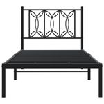 Casa si Gradina - Mobilier - Paturi si accesorii - Paturi - Cadru de pat metalic cu tablie, negru, 80x200 cm - Infinity.ro