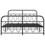 Casa si Gradina - Mobilier - Paturi si accesorii - Paturi - Cadru pat metalic cu tablie de cap/picioare, negru, 140x190 cm - Infinity.ro