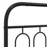Casa si Gradina - Mobilier - Paturi si accesorii - Paturi - Cadru pat metalic cu tablie de cap/picioare, negru, 140x190 cm - Infinity.ro