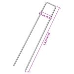 Sport si Outdoor/Camping/Accesorii corturi - Tarusi de pamant in forma de U 50 buc. 20x3,5cm otel galvanizat - Infinity.ro