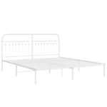 Casa si Gradina - Mobilier - Paturi si accesorii - Paturi - Cadru de pat metalic cu tablie, alb, 183x213 cm - Infinity.ro
