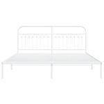 Casa si Gradina - Mobilier - Paturi si accesorii - Paturi - Cadru de pat metalic cu tablie, alb, 183x213 cm - Infinity.ro