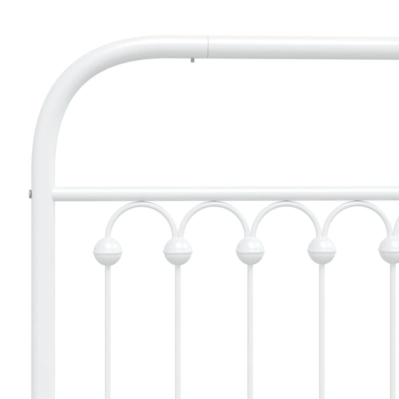 Casa si Gradina - Mobilier - Paturi si accesorii - Paturi - Cadru de pat metalic cu tablie, alb, 183x213 cm - Infinity.ro