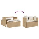 Casa si Gradina - Gradina si terasa - Mobilier exterior - Seturi mobila gradina - Set mobilier de gradina cu perne, 3 piese, bej, poliratan - Infinity.ro