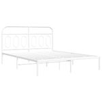 Casa si Gradina - Mobilier - Paturi si accesorii - Paturi - Cadru de pat metalic cu tablie, alb, 150x200 cm - Infinity.ro