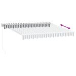 Casa si Gradina - Gradina si terasa - Umbrele si pavilioane - Pavilioane - Copertina retractabila antracit/alb, 3x2,5 m, textil/aluminiu - Infinity.ro