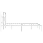 Casa si Gradina - Mobilier - Paturi si accesorii - Paturi - Cadru de pat metalic cu tablie, alb, 150x200 cm - Infinity.ro