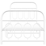 Casa si Gradina - Mobilier - Paturi si accesorii - Paturi - Cadru de pat metalic cu tablie de cap/picioare, alb, 90x200 cm - Infinity.ro