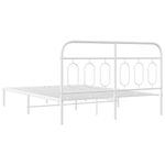 Casa si Gradina - Mobilier - Paturi si accesorii - Paturi - Cadru de pat metalic cu tablie, alb, 150x200 cm - Infinity.ro
