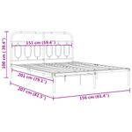 Casa si Gradina - Mobilier - Paturi si accesorii - Paturi - Cadru de pat metalic cu tablie, alb, 150x200 cm - Infinity.ro