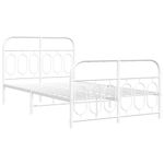 Casa si Gradina - Mobilier - Paturi si accesorii - Paturi - Cadru de pat metalic cu tablie, alb, 120x200 cm - Infinity.ro