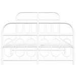 Casa si Gradina - Mobilier - Paturi si accesorii - Paturi - Cadru de pat metalic cu tablie, alb, 120x200 cm - Infinity.ro
