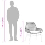 Casa si Gradina - Gradina si terasa - Mobilier exterior - Scaune si sezlonguri gradina - Scaune de gradina cu perne, 2 buc., maro, poliratan - Infinity.ro