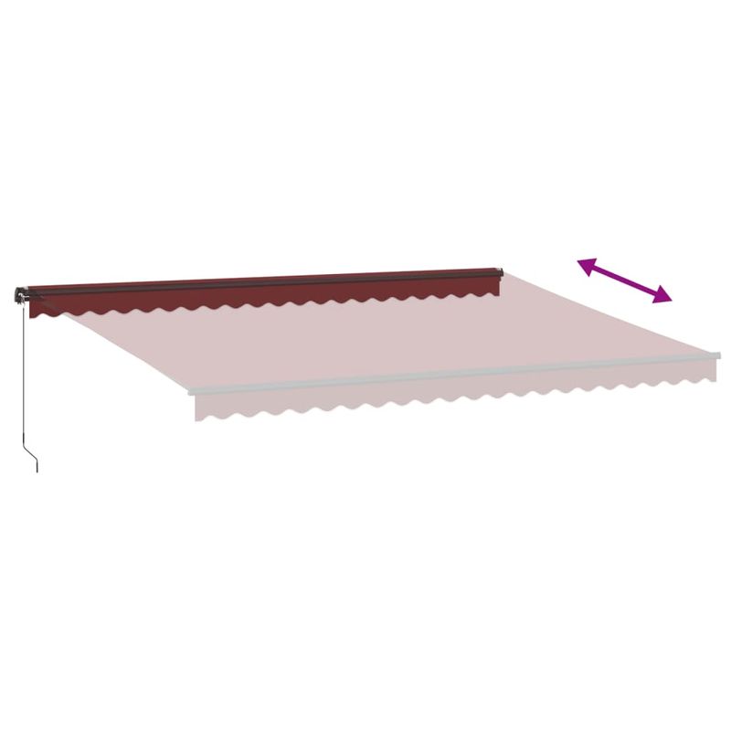 Casa si Gradina - Gradina si terasa - Umbrele si pavilioane - Umbrele - Copertina retractabila manual cu LED-uri, visiniu, 500x350 cm - Infinity.ro
