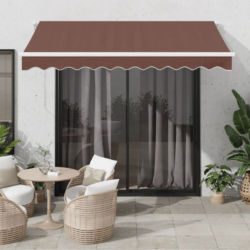 Casa si Gradina - Gradina si terasa - Umbrele si pavilioane - Umbrele - Copertina retractabila manual, maro, 300x250 cm - Infinity.ro