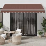 Casa si Gradina - Gradina si terasa - Umbrele si pavilioane - Umbrele - Copertina retractabila manual, maro, 350x250 cm - Infinity.ro