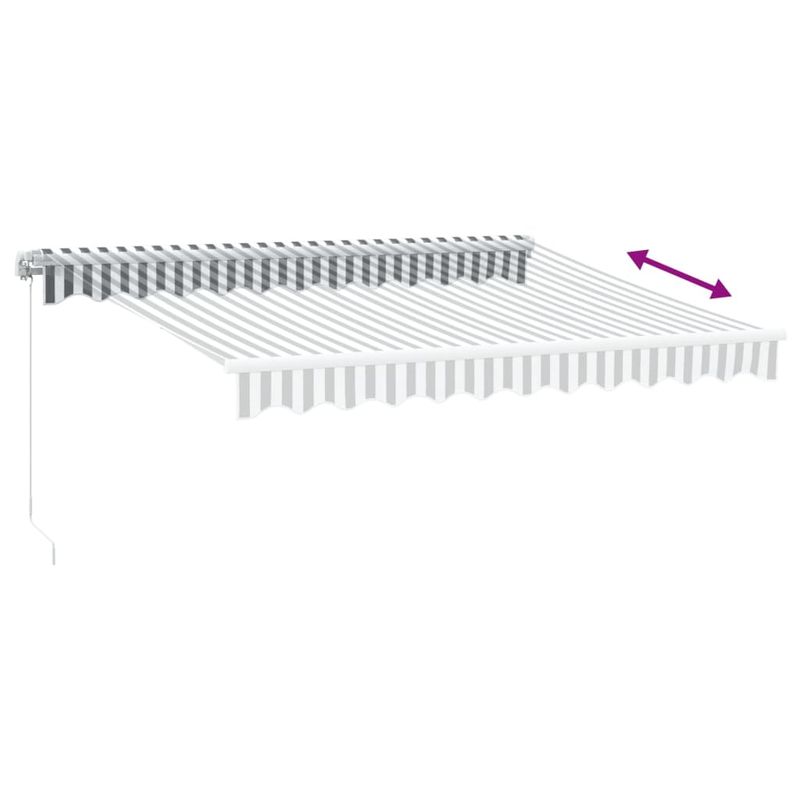 Casa si Gradina - Gradina si terasa - Umbrele si pavilioane - Pavilioane - Copertina retractabila manual, antracit/alb, 300x250 cm - Infinity.ro