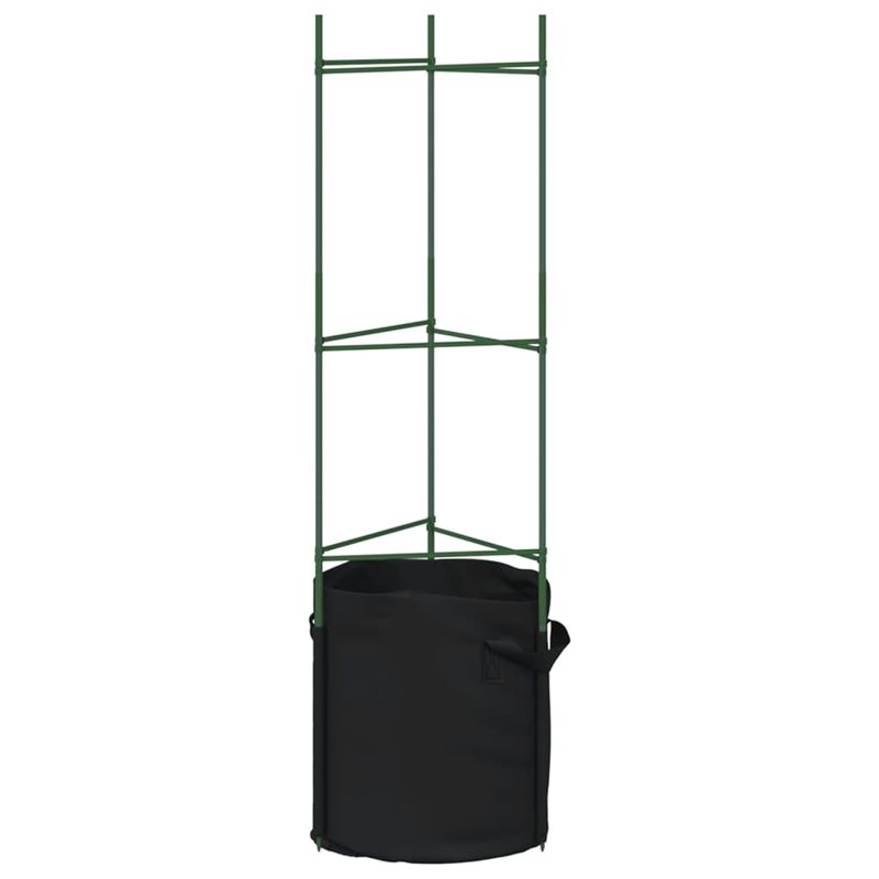 Casa si Gradina - Gradinarit si plante - Plante si ghivece - Ghivece si suporturi - Suport pentru rosii cu saci de plante 4 buc., 116 cm otel si PP - Infinity.ro