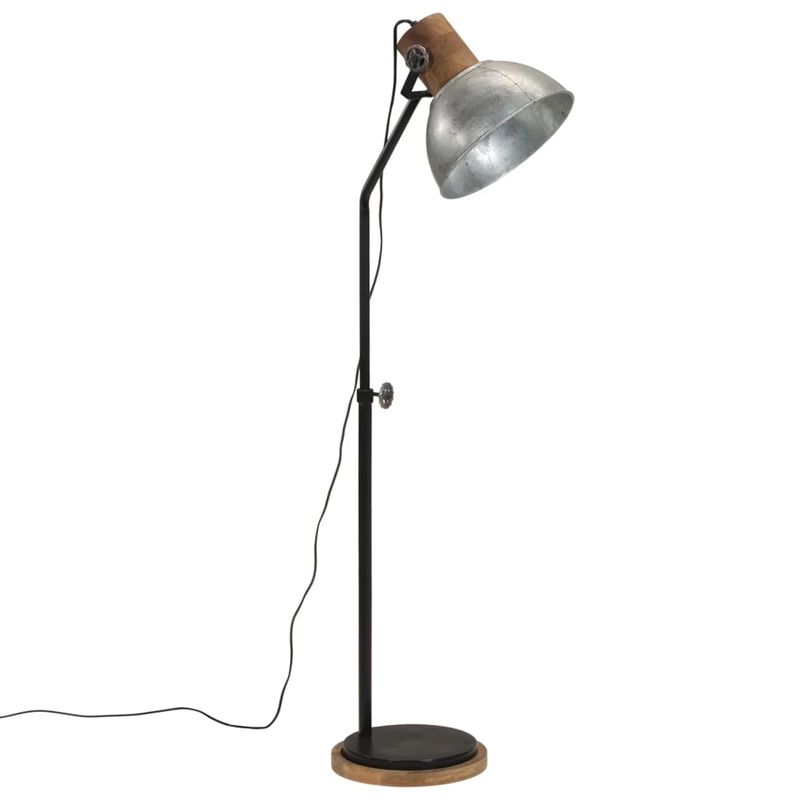 Casa si Gradina - Corpuri si surse de iluminat - Veioze si lampi - Lampadare - Lampa de podea 25 W, argintiu vintage, 30x30x100-150 cm, E27 - Infinity.ro