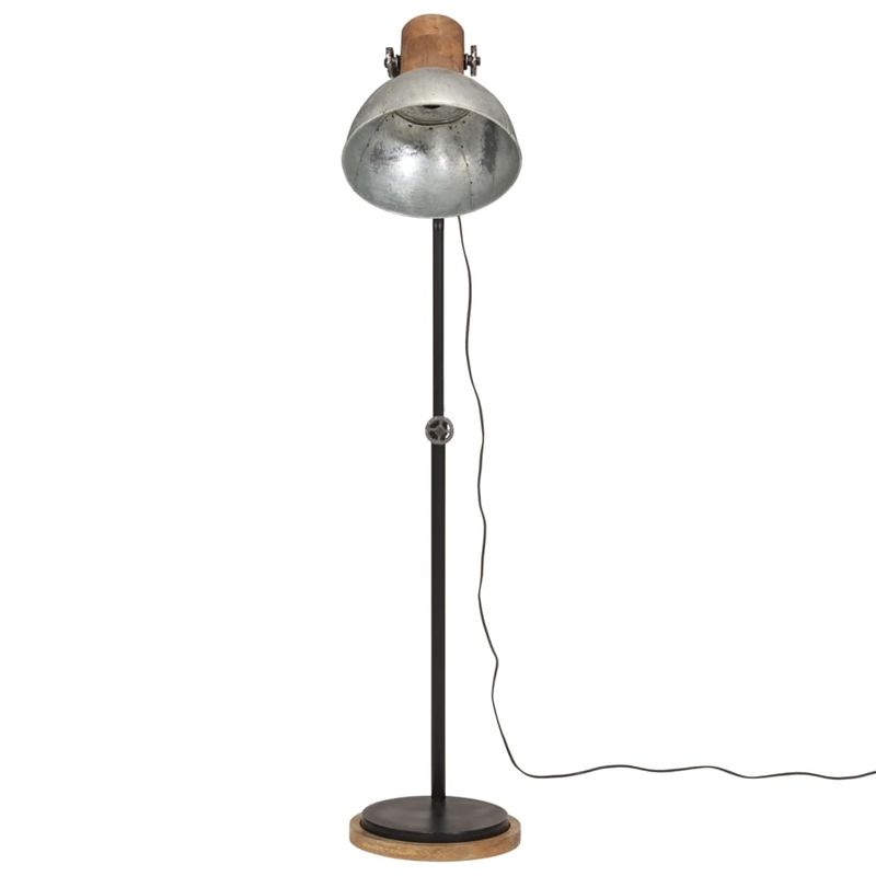 Casa si Gradina - Corpuri si surse de iluminat - Veioze si lampi - Lampadare - Lampa de podea 25 W, argintiu vintage, 30x30x100-150 cm, E27 - Infinity.ro