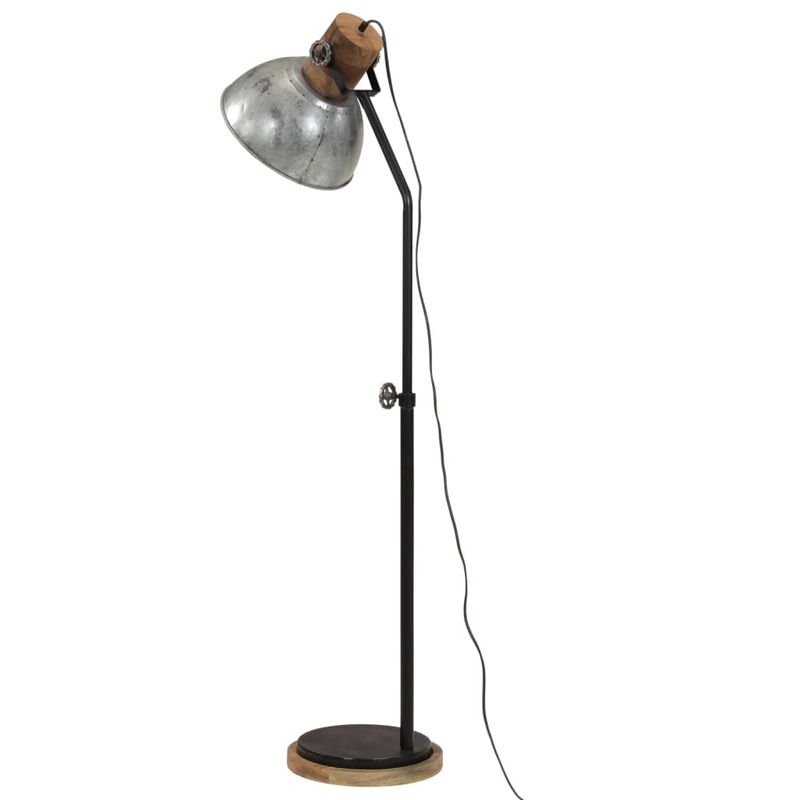 Casa si Gradina - Corpuri si surse de iluminat - Veioze si lampi - Lampadare - Lampa de podea 25 W, argintiu vintage, 30x30x100-150 cm, E27 - Infinity.ro