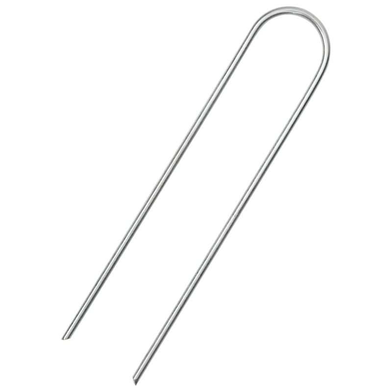 Sport si Outdoor - Camping - Accesorii corturi - Tarusi de pamant in forma de U, 50 buc. 15x3,5cm otel galvanizat, mărime 15x3,5 cm (rotund) - Infinity.ro