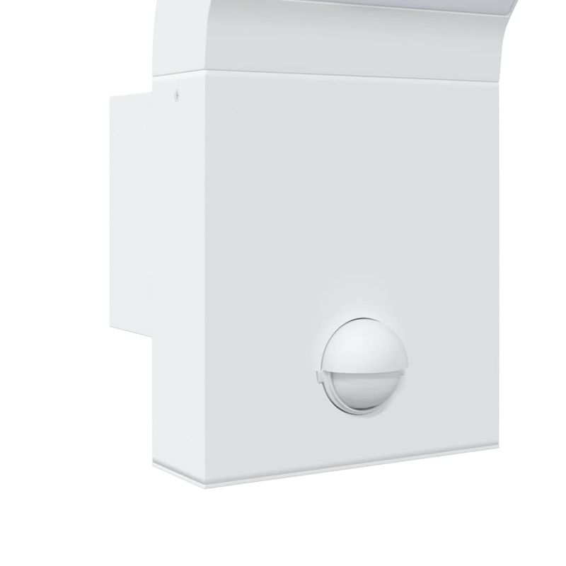 Casa si Gradina - Corpuri si surse de iluminat - Iluminat exterior - Felinare - Lampa exterioara de perete cu LED/senzor, alb, aluminiu turnat - Infinity.ro